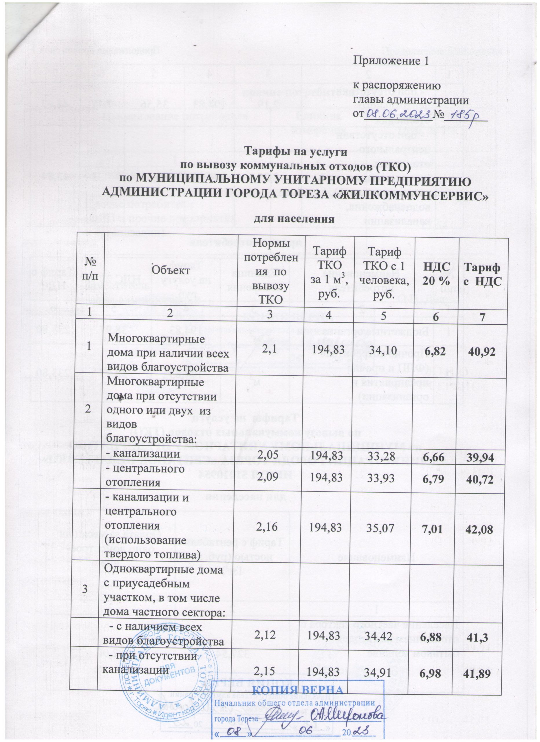 Торез — Республиканская служба по тарифам ДНР